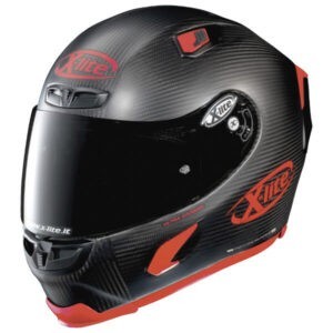 Hjälm, Nolan X-803 Ultra Carbon Svart/Röd Matte Small(55-56)