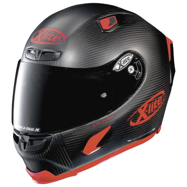 Hjälm, Nolan X-803 Ultra Carbon Svart/Röd Matte Small(55-56)